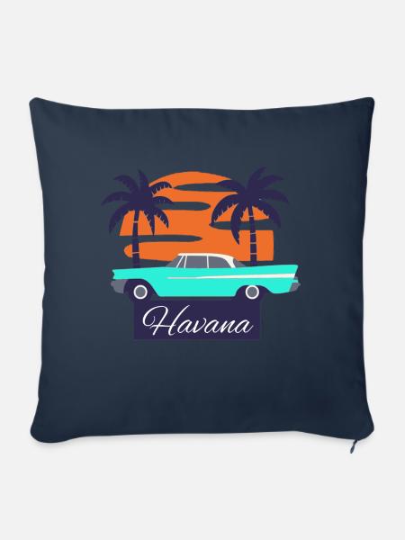 Havana Kuba Hauptstadt Karibik Insel - Sofakissenbezug 45 x 45 cm - Navy