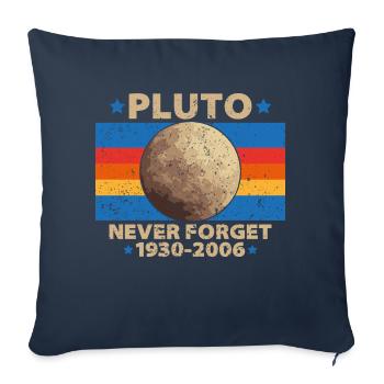 Pluto never forget gift Retro Vintage Old - Sofa pillowcase 17,3'' x 17,3'' (45 x 45 cm) - navy - Front