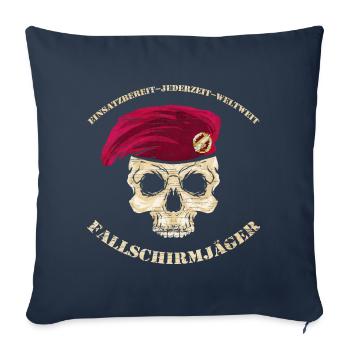 Paratroopers ready for action anytime worldwide - Sofa pillowcase 17,3'' x 17,3'' (45 x 45 cm) - navy - Front