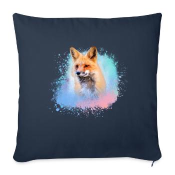 fuchs ,Graffiti, Malerei,fuchs ,aquarell - Sofakissenbezug 45 x 45 cm - Navy - Vorne
