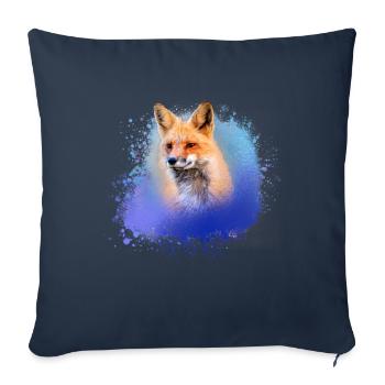fuchs ,Graffiti, Malerei,fuchs ,aquarell - Sofakissenbezug 45 x 45 cm - Navy - Vorne