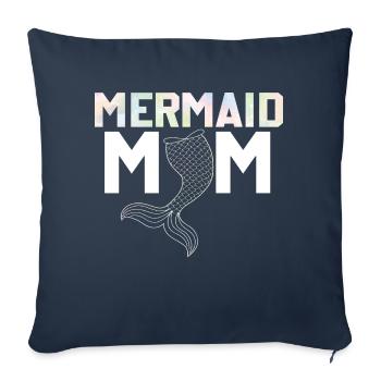 Sirène Maman Sirène Maman Maman Dire - Housse de coussin décorative 45 x 45 cm - bleu marine - Devant