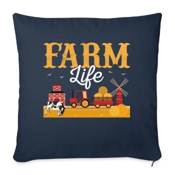 Farm Life Farming Animal Farmer - Sofa pillowcase 17,3'' x 17,3'' (45 x 45 cm) - navy - Front