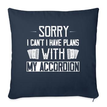 Sorry I Can't I Have Plans With My Accordion Polka - Sofa pillowcase 17,3'' x 17,3'' (45 x 45 cm) - navy - Front