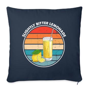 Lemon Design Lemonades Stand Boss Vente de citron - Housse de coussin décorative 45 x 45 cm - bleu marine - Devant