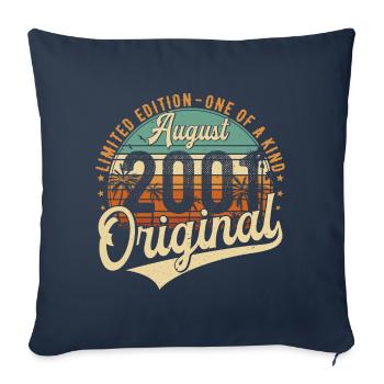 August 2001 Vintage Birthday Retro - Sofa pillowcase 17,3'' x 17,3'' (45 x 45 cm) - navy - Front