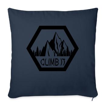 escalade - Housse de coussin décorative 45 x 45 cm - bleu marine - Devant