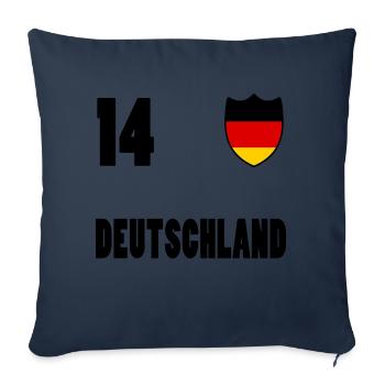 wm trikot 14 deutschland - Sofakissenbezug 45 x 45 cm - Navy - Vorne