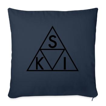 Ski - Sofa pillowcase 17,3'' x 17,3'' (45 x 45 cm) - navy - Front