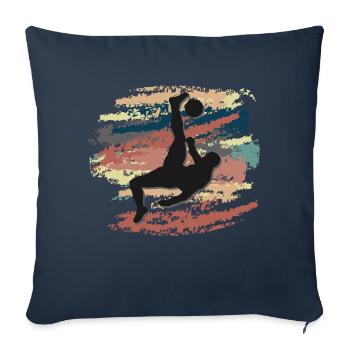 Football Footballeur Attaquant Garçons Coupe du Monde Hommes - Housse de coussin décorative 45 x 45 cm - bleu marine - Devant