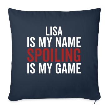 Lisa ist mein Name Verderben ist mein Spiel - Sofakissenbezug 45 x 45 cm - Navy - Vorne