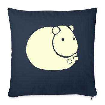 Hamster Cute Animal Rodent Animals Pet Vector 4 - Sofa pillowcase 17,3'' x 17,3'' (45 x 45 cm) - navy - Front