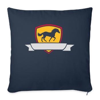 Insert Text Horse Banner - Sofa pillowcase 17,3'' x 17,3'' (45 x 45 cm) - navy - Front