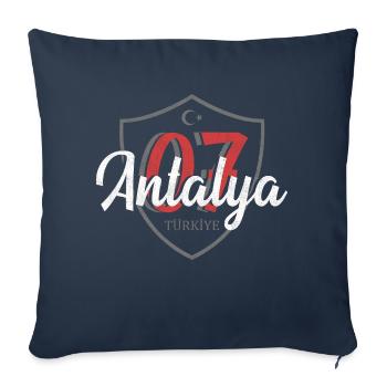 Antalya - Housse de coussin décorative 45 x 45 cm - bleu marine - Devant