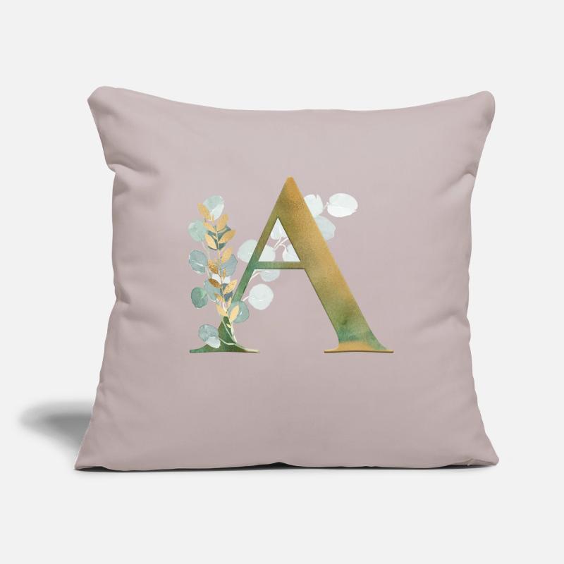 Customizable Monogram Eucalyptus A Sofa pillowcase 17,3'' x 17,3'' (45 x 45 cm)