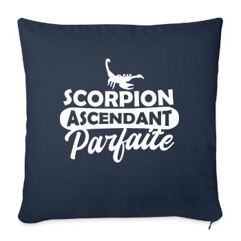 scorpion ascendant parfaite / signe astrologique - Housse de coussin décorative 45 x 45 cm - bleu marine - Devant