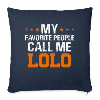 Grandpa My Favorite People Call Me Lolo - Sofa pillowcase 17,3'' x 17,3'' (45 x 45 cm) - navy - Front