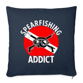 Spearfishing Spearfisher Spear Fisher - Sofa pillowcase 17,3'' x 17,3'' (45 x 45 cm) - navy - Front
