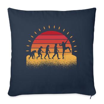 Evolution Alpinisme Bloc Escalade - Housse de coussin décorative 45 x 45 cm - bleu marine - Devant