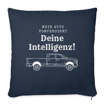 Mein Auto kompensiert - Sofakissenbezug 45 x 45 cm - Navy - Vorne