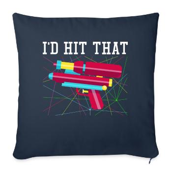 I'd hit that | Laser Tag player - Sofakissenbezug 45 x 45 cm - Navy - Vorne