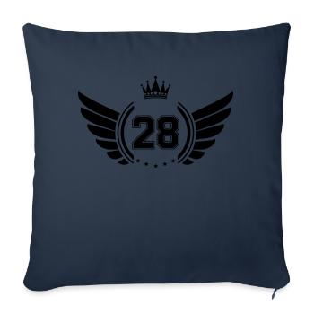 Armoiries 28 - Housse de coussin décorative 45 x 45 cm - bleu marine - Devant