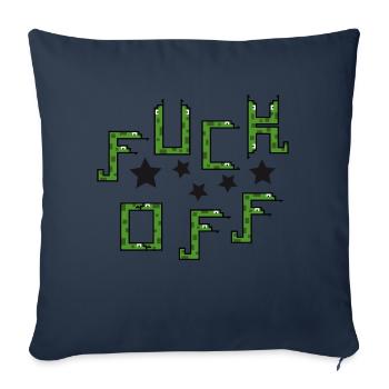 Fuck Off Retrosnakes - Housse de coussin décorative 45 x 45 cm - bleu marine - Devant