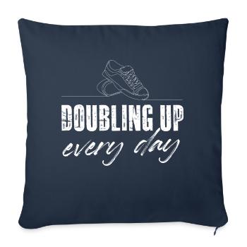 Doubling up everyday sneaker collection - Sofa pillowcase 17,3'' x 17,3'' (45 x 45 cm) - navy - Front