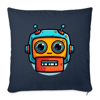 Cute Halloween Robot - Sofa pillowcase 17,3'' x 17,3'' (45 x 45 cm) - navy - Front