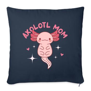 Conception de maman d’axolotl pour les amateurs d’axolotl - Housse de coussin décorative 45 x 45 cm - bleu marine - Devant