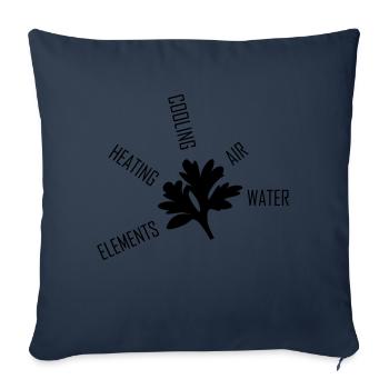 Assenz.io DIVISIONS - Housse de coussin décorative 45 x 45 cm - bleu marine - Devant