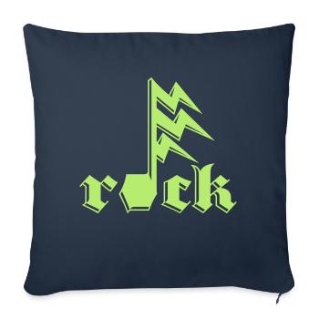 Musique amplifiée : Rock - Housse de coussin décorative 45 x 45 cm - bleu marine - Devant
