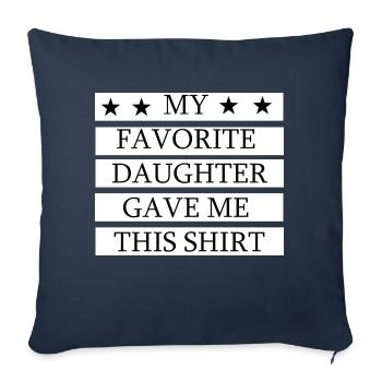 Ma fille préférée m’a offert cette chemise - Housse de coussin décorative 45 x 45 cm - bleu marine - Devant