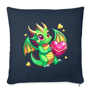 Colorful Dragon - Sofa pillowcase 17,3'' x 17,3'' (45 x 45 cm) - navy - Front