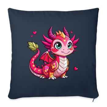 Colorful Dragon - Sofa pillowcase 17,3'' x 17,3'' (45 x 45 cm) - navy - Front