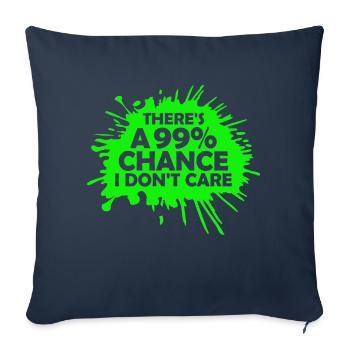 Es gibt eine 99-prozentige Chance, dass es mir egal ist, lustig - Sofakissenbezug 45 x 45 cm - Navy - Vorne