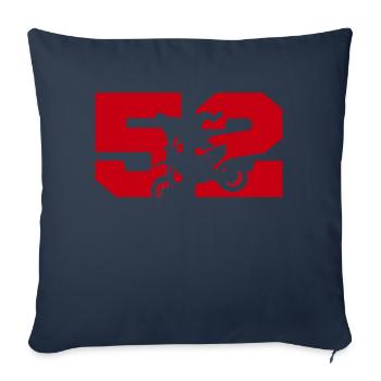Moto 52 biker - Sofa pillowcase 17,3'' x 17,3'' (45 x 45 cm) - navy - Front