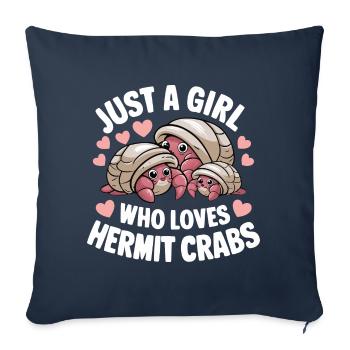 Crab Hermit Crab Crab Crab Crab - Sofa pillowcase 17,3'' x 17,3'' (45 x 45 cm) - navy - Front