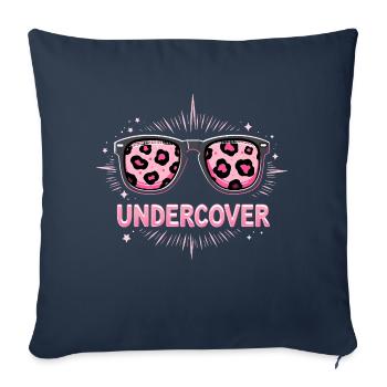 Lunettes de soleil et costume - Funny Motif - Housse de coussin décorative 45 x 45 cm - bleu marine - Devant