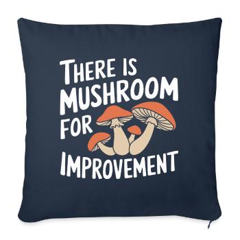 Champignons Champignons Champignon Champignon - Housse de coussin décorative 45 x 45 cm - bleu marine - Devant