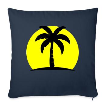 Palm Tree Beach Sun - Sofa pillowcase 17,3'' x 17,3'' (45 x 45 cm) - navy - Front