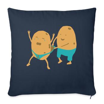 Potato Wedgie - Sofa pillowcase 17,3'' x 17,3'' (45 x 45 cm) - navy - Front