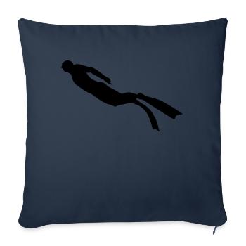 Diver freediving 2 - Sofa pillowcase 17,3'' x 17,3'' (45 x 45 cm) - navy - Front