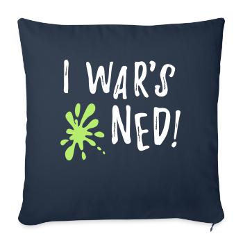 I wars ned - drôle de cadeau de rengaine bavaroise - Housse de coussin décorative 45 x 45 cm - bleu marine - Devant