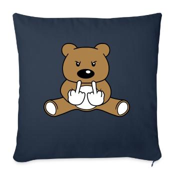 pissing mean insult wanker fuck you off mitt - Sofa pillowcase 17,3'' x 17,3'' (45 x 45 cm) - navy - Front