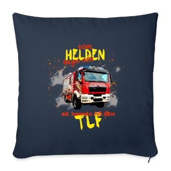 Fire engine Fire engine Fire engine - Sofa pillowcase 17,3'' x 17,3'' (45 x 45 cm) - navy - Front