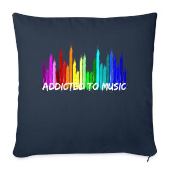 Addicted to Music Equalizer Sound Regler - Sofakissenbezug 45 x 45 cm - Navy - Vorne
