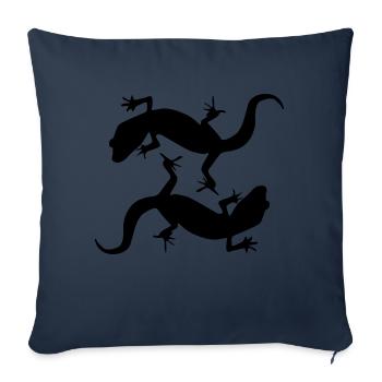 geckos - Sofa pillowcase 17,3'' x 17,3'' (45 x 45 cm) - navy - Front