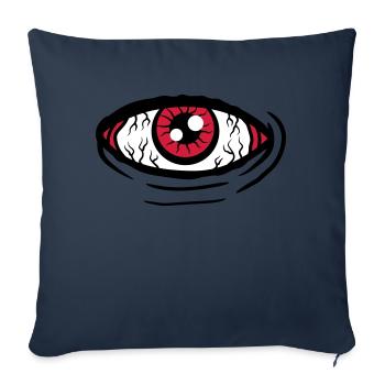 Grosses allsehendes Auge - Sofakissenbezug 45 x 45 cm - Navy - Vorne