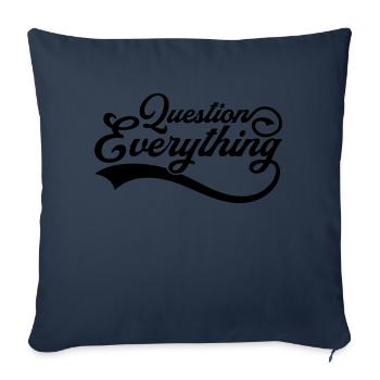 Question everything Cool - Sofa pillowcase 17,3'' x 17,3'' (45 x 45 cm) - navy - Front